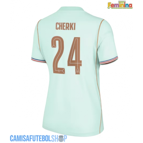 Camisa de time de futebol França Rayan Cherki #24 Replicas 2º Equipamento Feminina Mundo 2026 Manga Curta